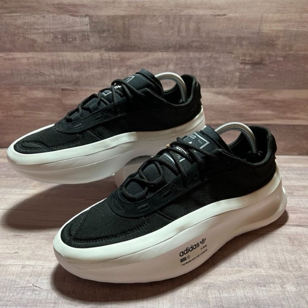 Adidas Originals AdiFOM TRXN Mens Black White Lace Up Platform Sneakers Size 8.5 - Picture 2 of 11